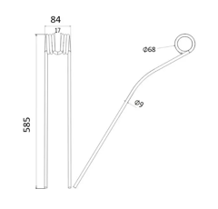 Dent pour faneuse PÖTTINGER 436031 adaptable