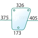 Pare-brise inférieur D/G machine agricole JOHN DEERE L57280 adaptable