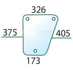 Pare-brise inférieur D/G machine agricole JOHN DEERE L57280 adaptable
