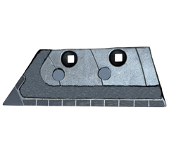 Soc de rasette Gauche carbure et rechargement pour charrue KUHN HUARD 631103 adaptable - BlackSteel©