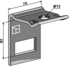 Bride de fixation 65 mm double spire adaptable BlackSteel©