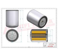 Filtre hydraulique adaptable HIFI FILTER SH56400