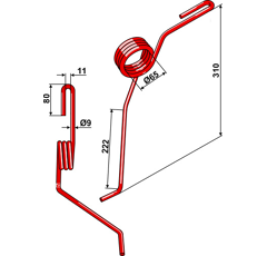 Peigne droit pour semoir LEMKEN 3537056 adaptable
