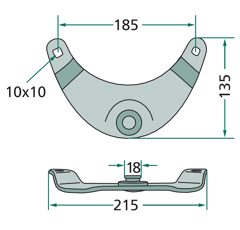 Porte-couteau pour KRONE 139981.0 adaptable