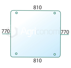 Vitre arrière pour tracteur CLAAS 7701350685 adaptable