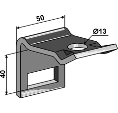 Bride de fixation Ø 13 mm - 6 mm adaptable BlackSteel©