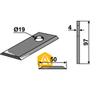 Couteau pour faucheuse KVERNELAND KM1380-0057 adaptable - Blacksteel©