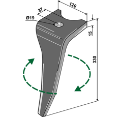 Kreiseleggenzinken - rechts RHAMA10R RH  Amazone