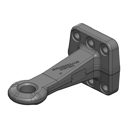 Ringzugöse, Ø 40 mm  110x100 mm, 6-Loch,mit Büchse, Schwarz  Scharmüller