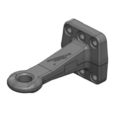 Ringzugöse, Ø 40 mm  110x100 mm, 6-Loch,mit Büchse, Schwarz  Scharmüller