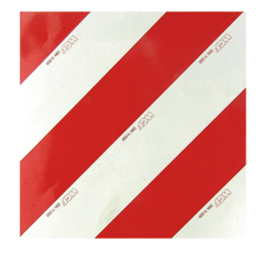 Feuille d’avertissement type 1 déportant sur la gauche ou la droite 423 x 423 mm adaptable