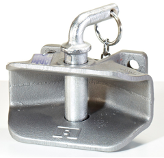 Flanschzugmaul manuell,Flanschmaß 140x80 mm, Ø 32 mm Bolzen Schwarz     