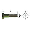 Vis tête hexagonale M8 x 120 mm 8.8 bichro (Vendu par 25)