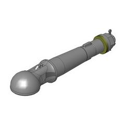 Kugelzugöse mit Rundschaft K80 konisch 80/60 ISO 24347      