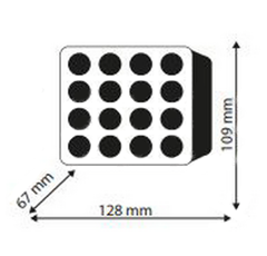 Phare de travail Carré 16 LED 10 - 30V 48W 3070 lumens 