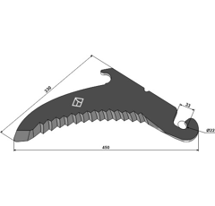 Rundballenmesser für Presse CLAAS 1325.288.0 Nachbau