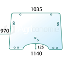 Pare-brise pour machine agricole JOHN DEERE R224417 adaptable