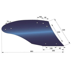 Versoir droite gauche pour charrue GREGOIRE ET BESSON 173426 adaptable