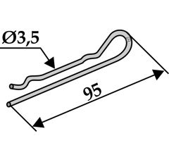 Goupille 95x3,5 pour broyeur TURNER adaptable - Blacksteel©