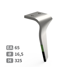 Dent de herse rotative Droite 3 plaquettes carbure avec rechargement SULKY 980146 adaptable