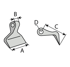 Marteau pour broyeur MASCHIO M07400950 adaptable - BlackSteel©