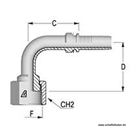 Pressnippel Bogen 90° DN25IL1716ORFSIG90 Alfagomma