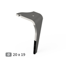 Dent de herse rotative Droite 3 plaquettes carbure VOGEL & NOOT KZ400005D adaptable