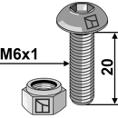 Flachrundschraube M6x1x20 mit Innensechskant