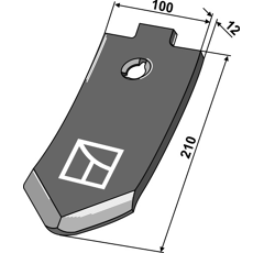 Punta 210 mm para cultivador 10-92.229 adaptable