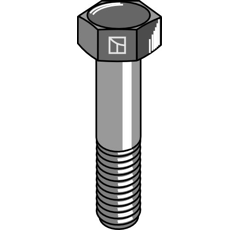 Boulon à tête hexagonale avec filet fin - M12x1,25X40 - 12.9