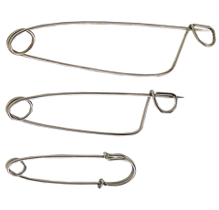Epingle bouclement 8 cm avec oeillet ovins (Vendu par 5)