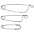 Epingle bouclement 8 cm avec oeillet ovins (Vendu par 5)