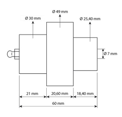 Lagerbolzen 60 mm - Traktor CASE IH -  04317536 - Nachbau 
