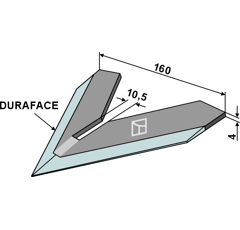 Cœur 160 x 4 mm pour bineuse STEKETEE 405716 adaptable | renforcé - BlackSteel©