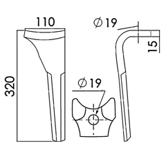 Kreiseleggenzinken links KUHN FAST-FIT®  HR103 3606300497860 original