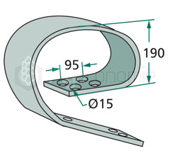Oberfeder 150 x 10  4-LOCH Nachbau