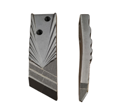 Pointe Droite de décompacteur avec plaquettes carbure, plaquettes carbure arrière et renfort acier KUHN K18000470 adaptable