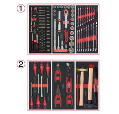 Composition d'outils 2 tiroirs pour servante 114 pièces | KS TOOLS