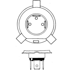 Ampoule halogène H4 pour CASE IH 01172300 adaptable