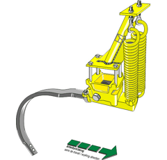Ressort d´extirpateur droite pour cultivateur adaptable