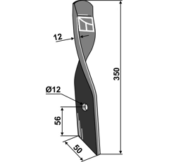 Spatenmesser für Dyna-Drive Jumbo, links - 06.949.02 | Bomford - Nachbau