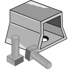 Bride de fixation pour 01010104 adaptable - BlackSteel©