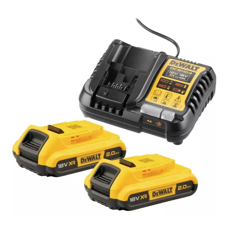 Pack 2 batteries XR 18V 2AH LI-ION + chargeur DCB1104D2-QW | DEWALT
