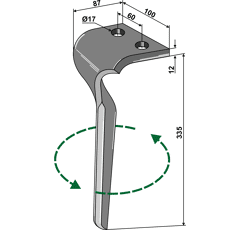 Kreiseleggenzinken - links RH138L Maschio Nachbau