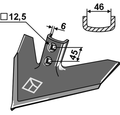 Soc à patte d’oie pour cultivateur JOHN DEERE 1547100C2 adaptable