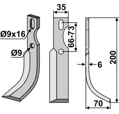 Fräsmesser Rechts 200 x 35 Diesse Nachbau