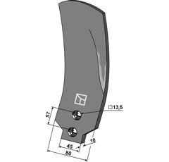 Leitblech links für ALPEGO MKOA00298 – Nachbau  