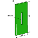 Abstreifer für Packerwalze, aus Greenflex Kunststoff 53P100 Pegeraro Nachbau