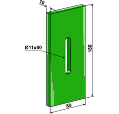 Abstreifer für Packerwalze, aus Greenflex Kunststoff 53P100 Pegeraro Nachbau
