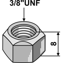 Mutter 3/8''UNF Europäische EA-Qualität